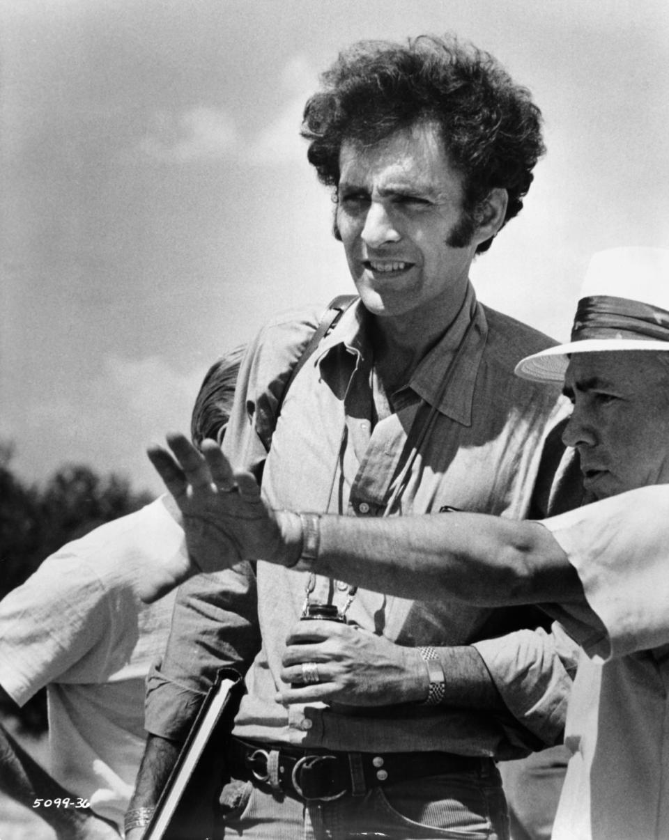 Director Monte Hellman poses for a portrait on the set of "Two-Lane Blacktop"