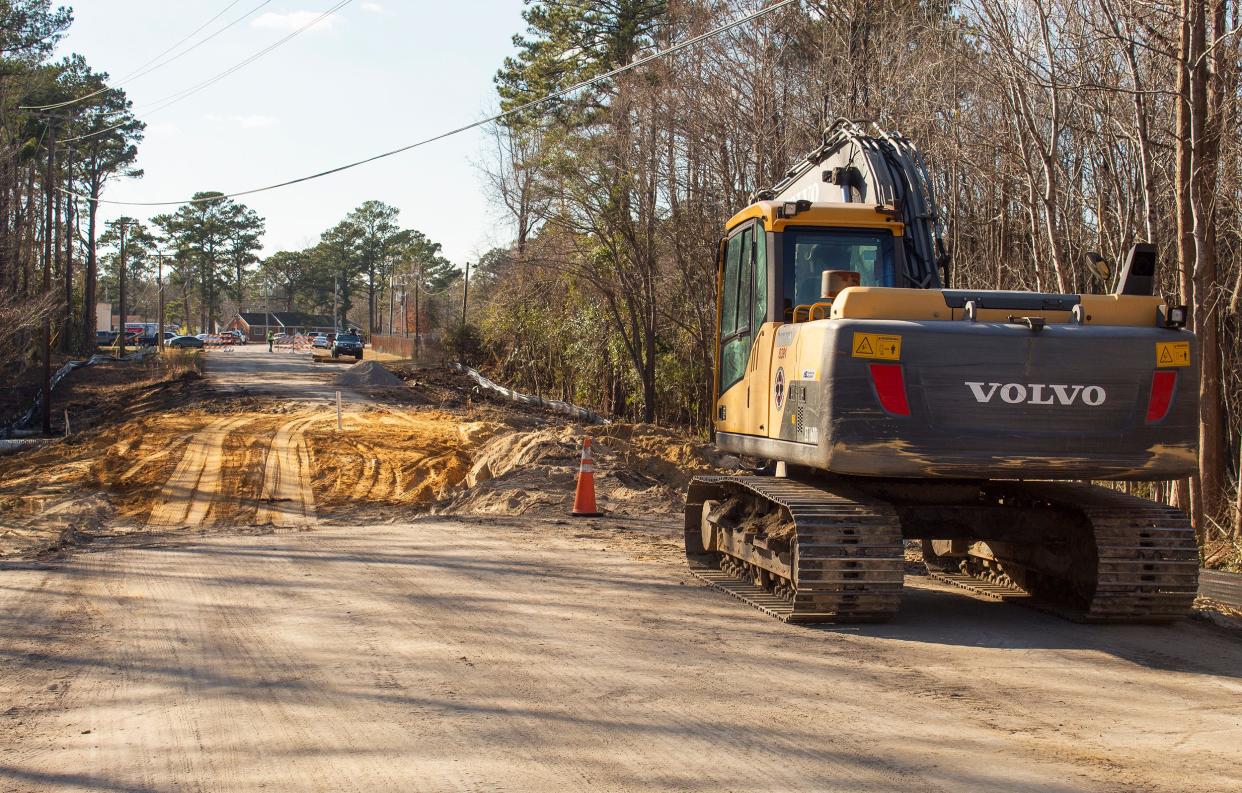 The multimillion dollar project to fix Woodhaven Drive in Havelock after Hurricane Florence destroyed the road is making progress as of January 2022. The project is expected to be complete by September.