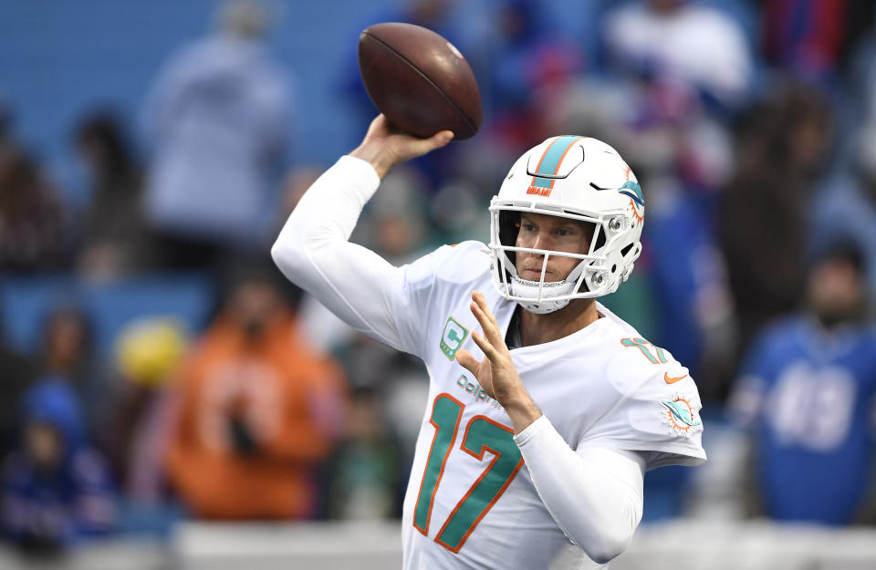 The Miami Dolphins are reportedly planning well past Ryan Tannehill at quarterback. (AP)