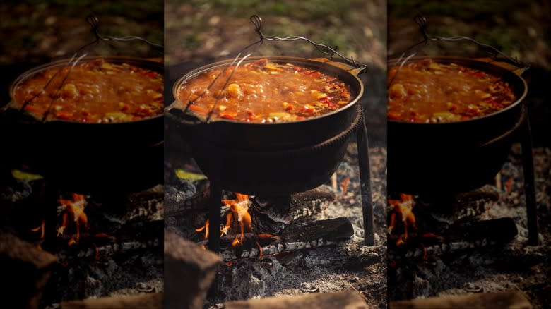stew cooking over fire