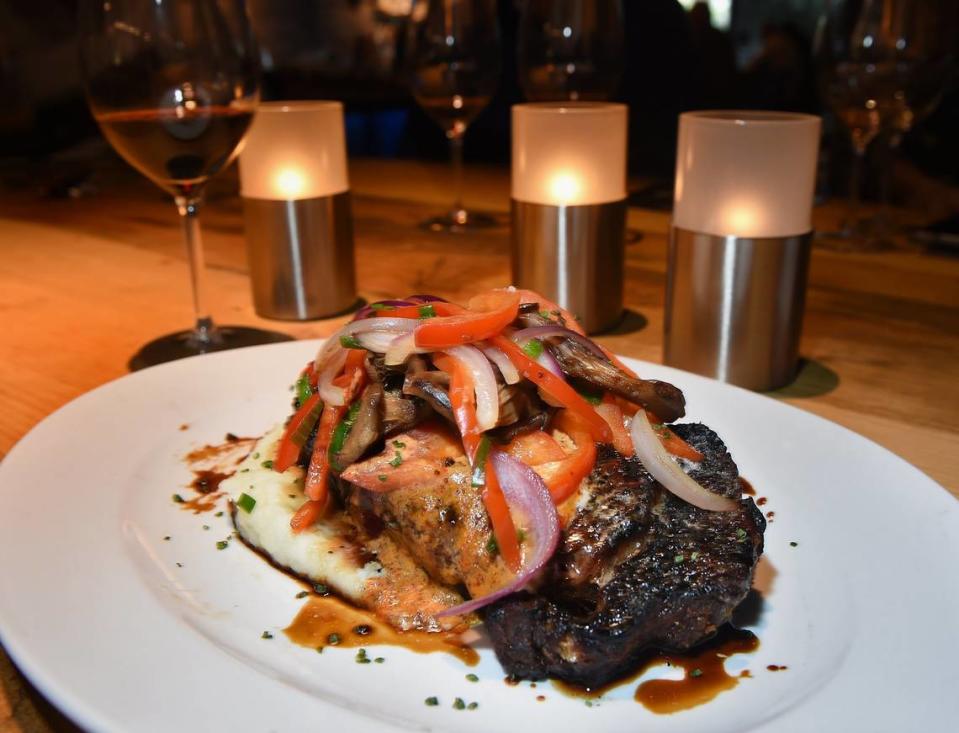 This black coffee rubbed rib-eye steak from 13 Prime Steak was photographed in a file photo from 2018. ERIC PAUL ZAMORA/ezamora@fresnobee.com