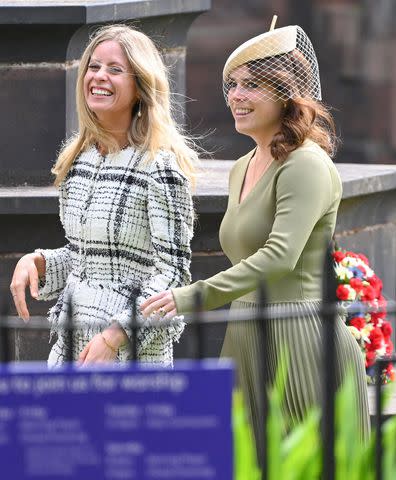 <p>Zak Hussein / SplashNews</p> Princess Eugenie arrives at the Wedding of Hugh Grosvenor, the Duke Of Westminster and Olivia Henson at Chester Cathedral on June 7, 2024.