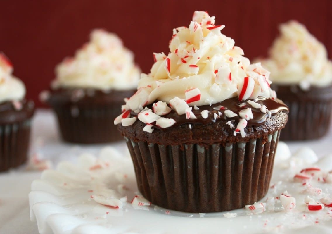 <p>Cooking Classy</p><p>Peppermint and chocolate go together like peanut butter and jelly. </p><p><strong>Get the recipe: <a href="https://www.cookingclassy.com/peppermint-chocolate-cupcakes/" rel="nofollow noopener" target="_blank" data-ylk="slk:Peppermint Chocolate Cupcakes;elm:context_link;itc:0;sec:content-canvas" class="link rapid-noclick-resp">Peppermint Chocolate Cupcakes</a></strong></p>