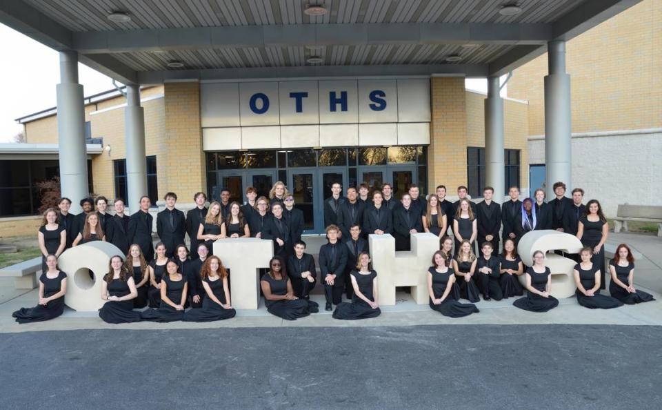 O’Fallon Township High School’s wind ensemble performed “The Black Horse Troop March” at the May ceremony where the school celebrated its new award. O'Fallon Band Boosters