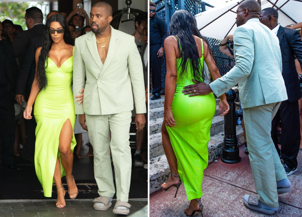 Kim Kardashian und Kanye West sorgten mal wieder für Gesprächsstoff. (Bilder: Rex Features)