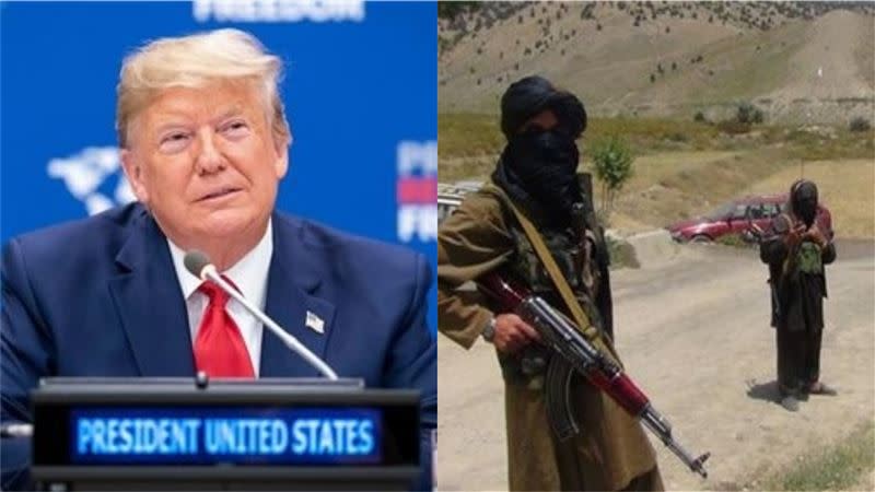 阿富汗民兵組織塔利班雖公開表態力挺美國總統川普連任，美軍照樣派出轟炸機空襲塔利班的根據地，炸死了80位民兵（示意圖／翻攝臉書、推特）