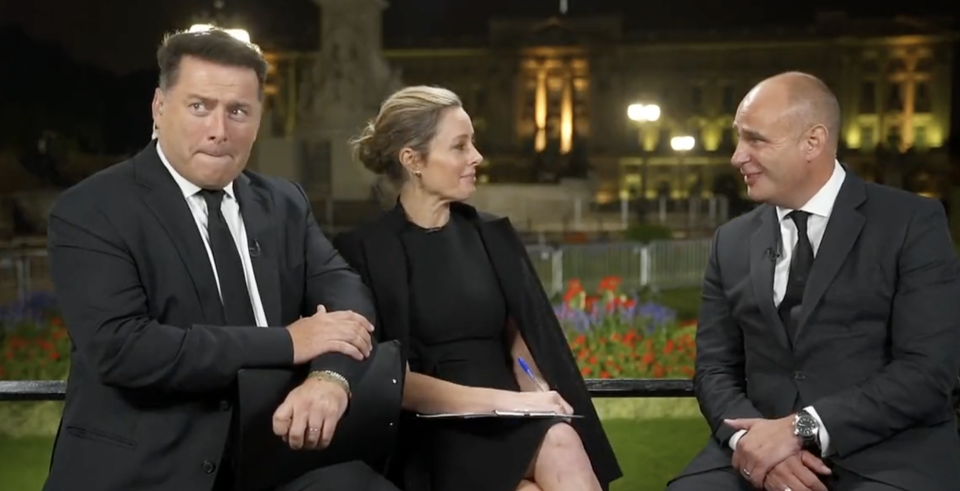 Karl Stefanovic was shocked during Ally's 'flirtatious' interview. Source: Channel Nine 