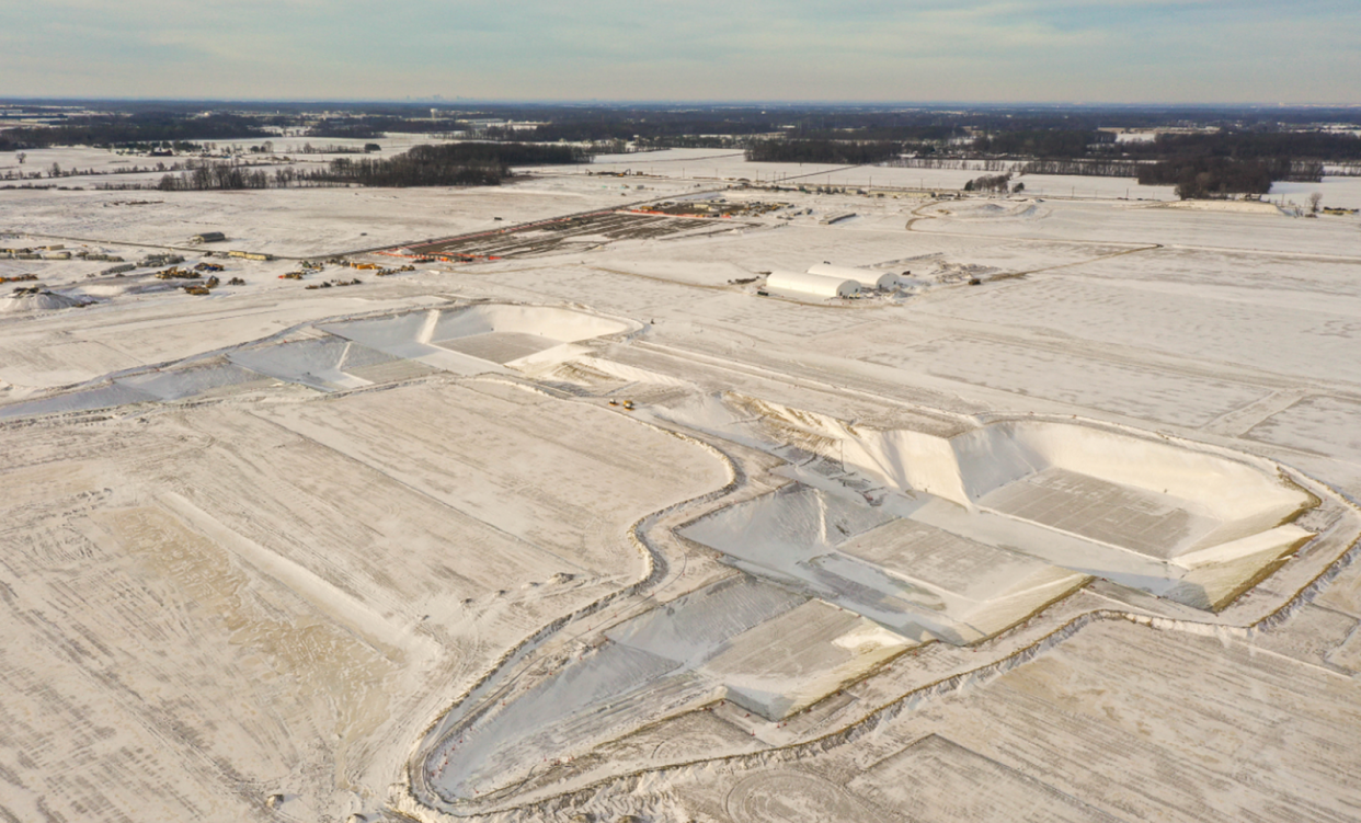 This photo shows what the Intel site in Licking County looked like a year ago.