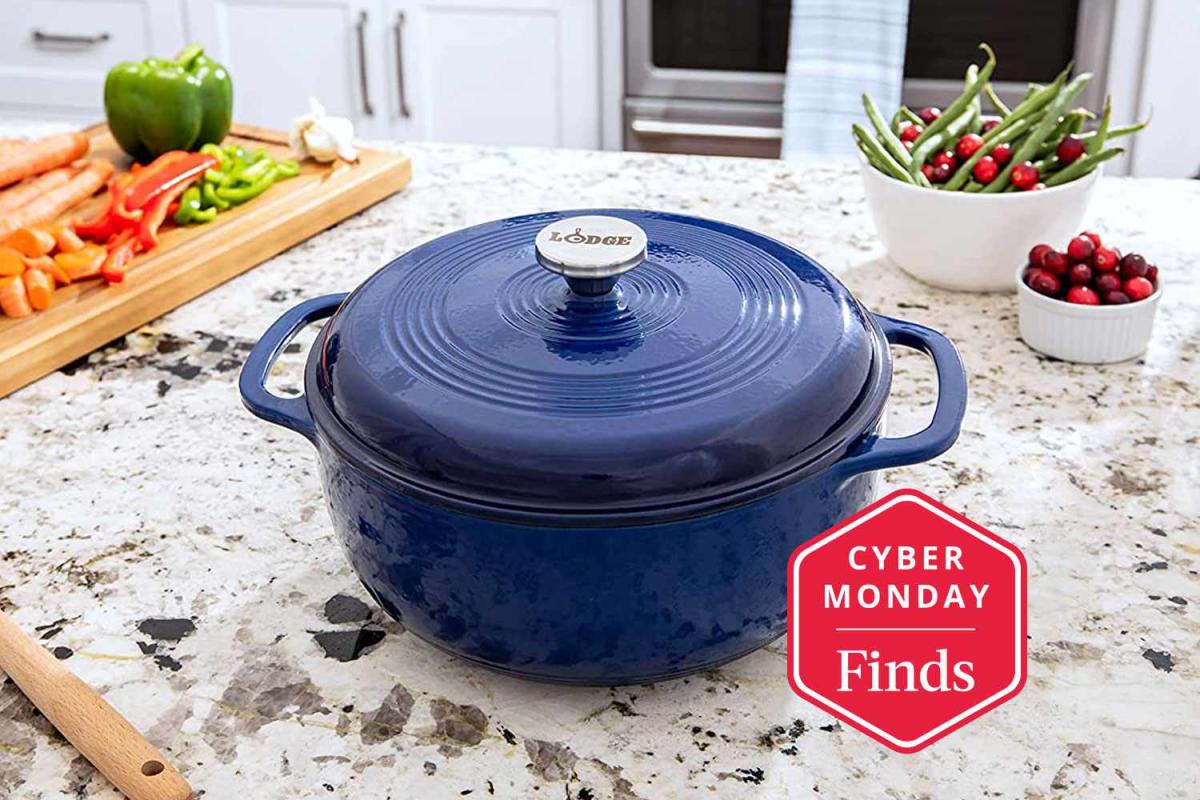 Lodge - 6 Quart Indigo Enameled Cast Iron Dutch Oven