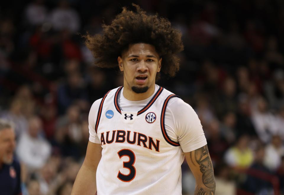 Auburn's Tre Donaldson during the NCAA tournament first-round loss to Yale, March 22, 2024 in Spokane, Washington.