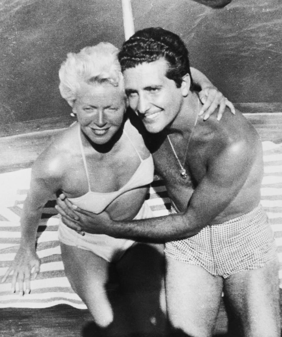 <div class="inline-image__caption"><p>Lana Turner and Johnny Stompanato photographed aboard a pleasure craft in Mexican waters just days before Stompanato was stabbed to death.</p></div> <div class="inline-image__credit">Bettmann/Getty</div>