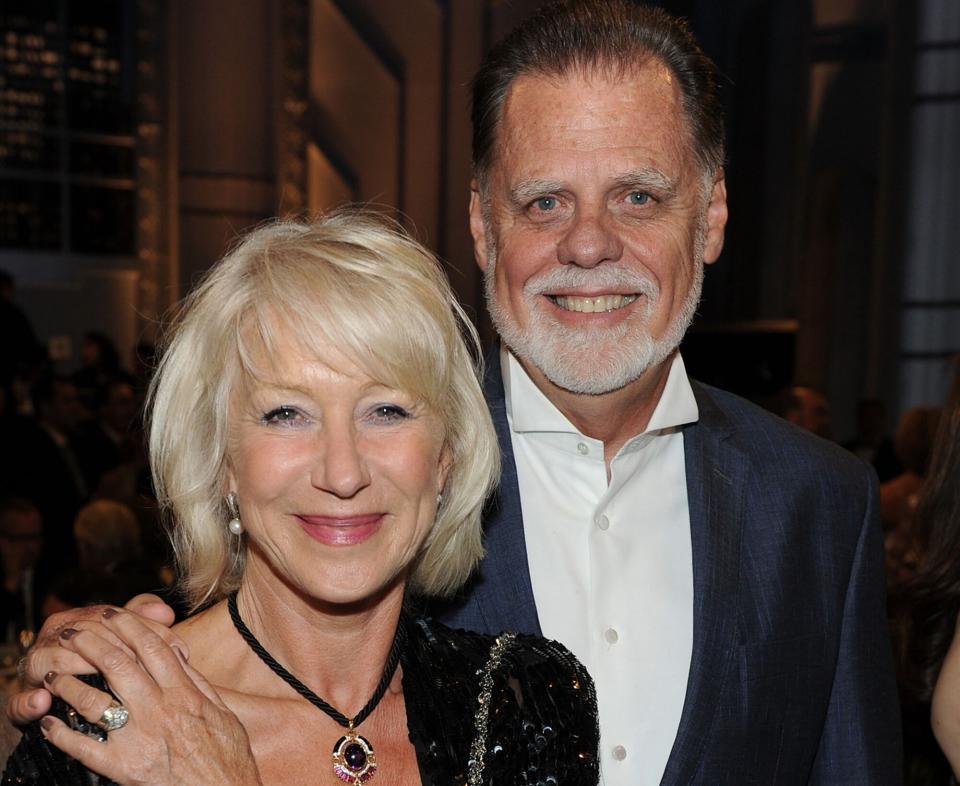 Helen Mirren (L) and husband Director Taylor Hackford in the audience at the 38th AFI Life Achievement Award honoring Mike Nichols held at Sony Pictures Studios on June 10, 2010 in Culver City, California