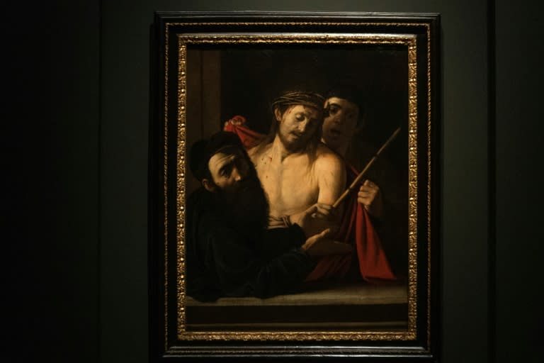 'Ecce Homo' by Italian master Caravaggio is a dark and atmospheric canvas depicting a bloodied Jesus in a crown of thorns just before his crucifixion (PIERRE-PHILIPPE MARCOU)