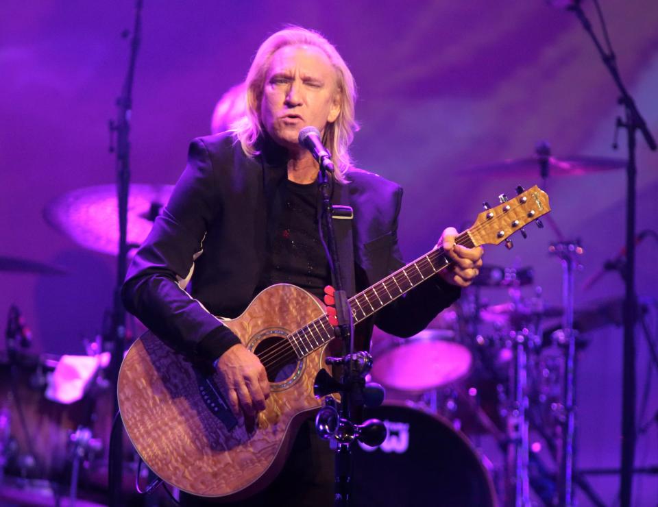 Joe Walsh of the Eagles playing a solo show in Philadelphia in 2015.