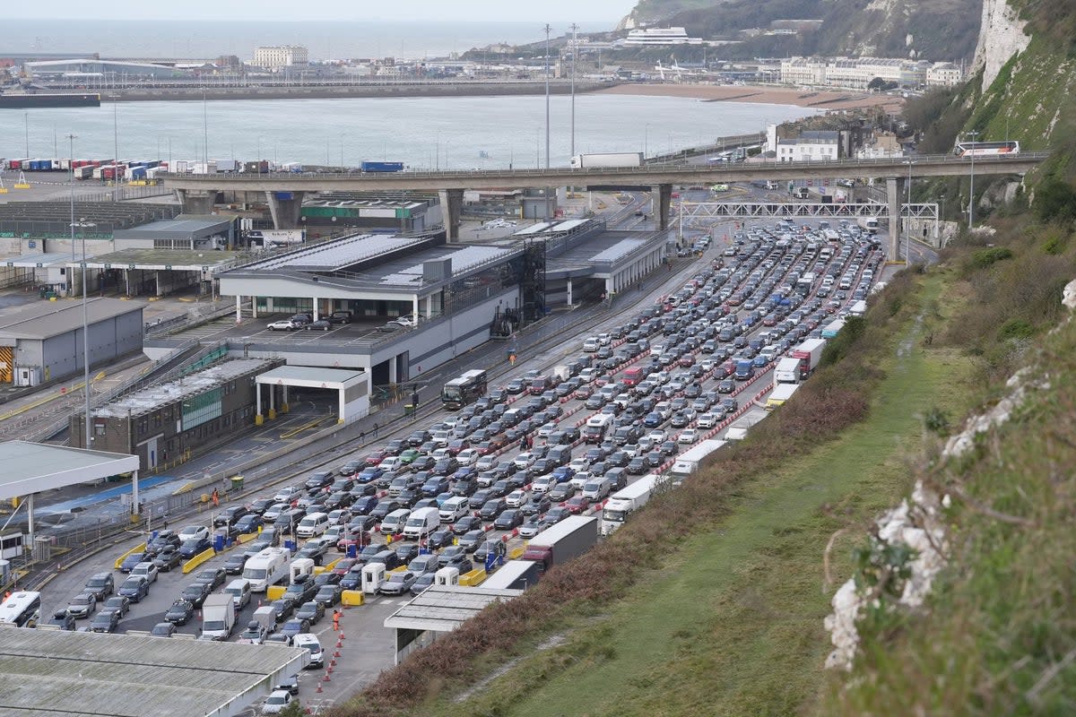 Long queues at Dover (Gareth Fuller/PA Wire)