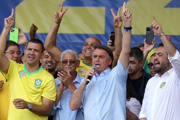 Since taking office in 2018, right-wing Brazil President Jair Bolsonaro has sought to roll back basic democratic rights and routinely attacked the country's democratic institutions, including the Supreme Court and Congress, driving worries that he could completely undermine democracy if he wins a second term this year. (Photo: Buda Mendes via Getty Images)