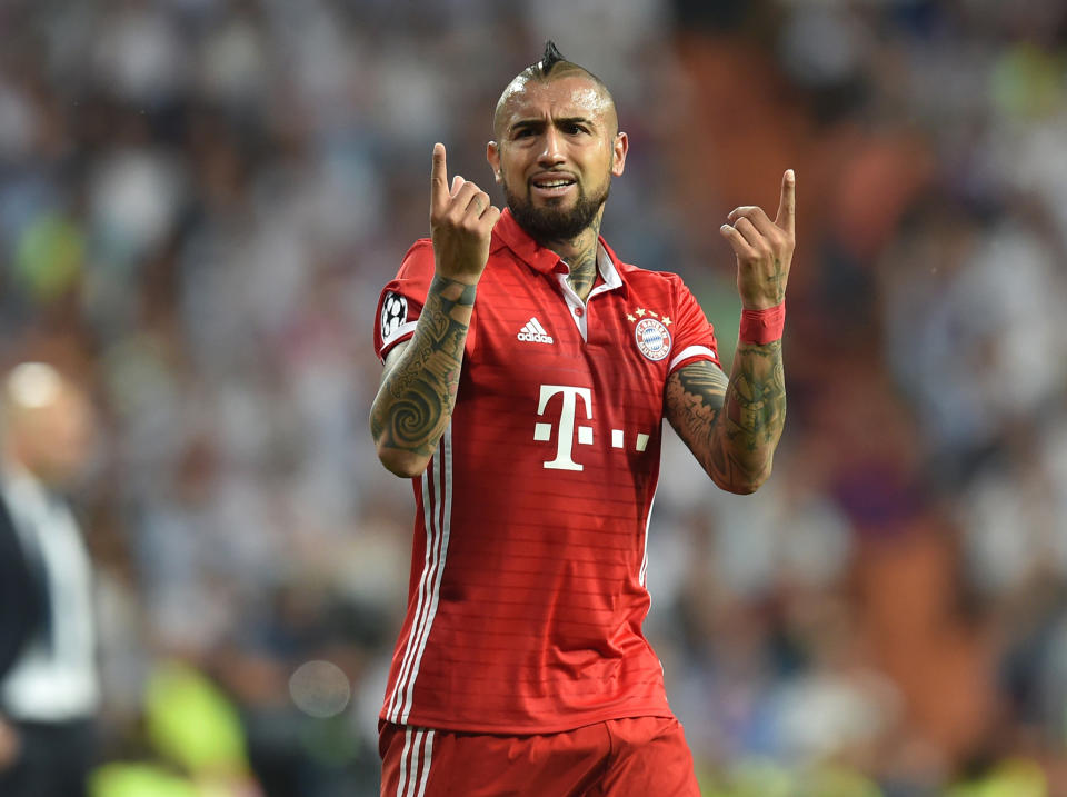 Vidal was left infuriated by the manner of Bayern's defeat: AFP/Getty