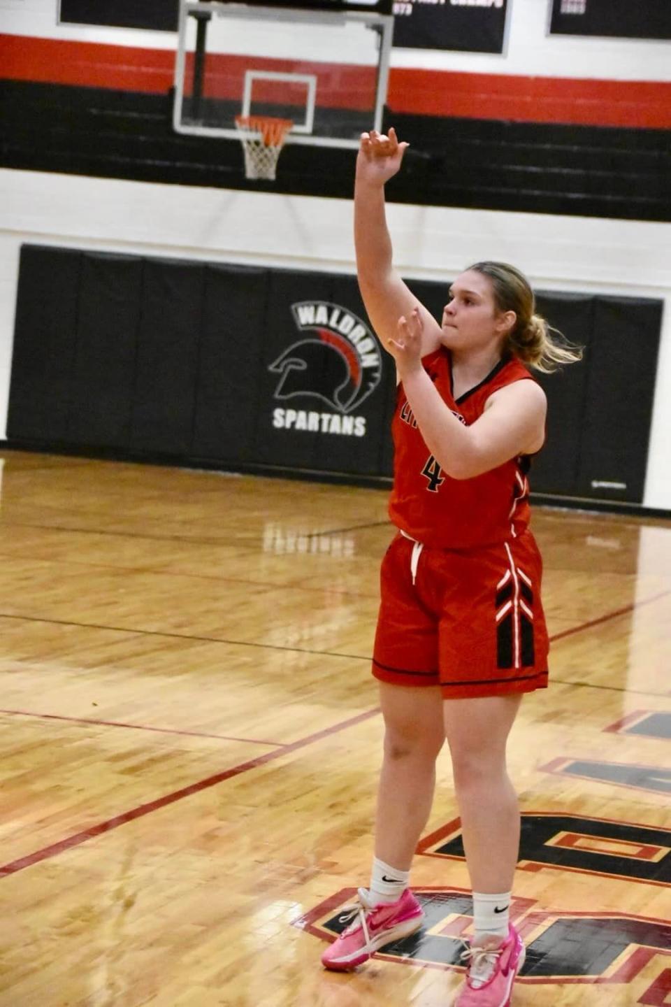 Litchfield senior Addie McLouth (4) is a 2023-24 second team All-Area Dream Team honoree.