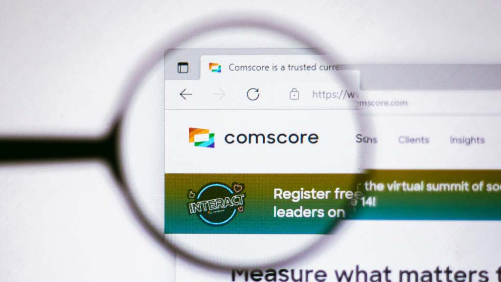  Comscore logo on website. 