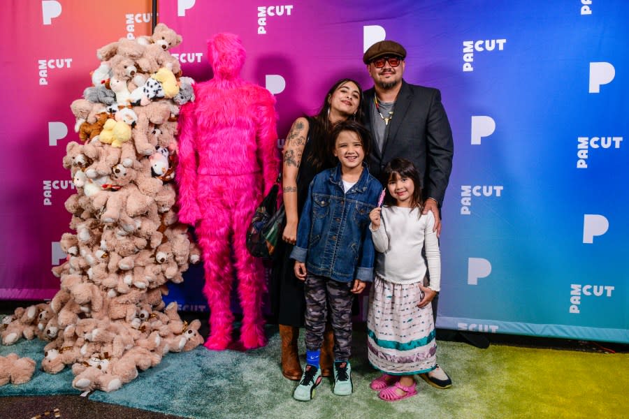 PORTLAND, OREGON – JUNE 21: 2024 Awardee Sterlin Harjo and family attend the 2024 Cinema Unbound Awards to celebrate multidisciplinary artists who are not content to be contained at Portland Art Museum on June 21, 2024 in Portland, Oregon. (Photo by Anthony Pidgeon/Getty Images for Portland Art Museum’s PAM CUT // Center for an Untold Tomorrow )