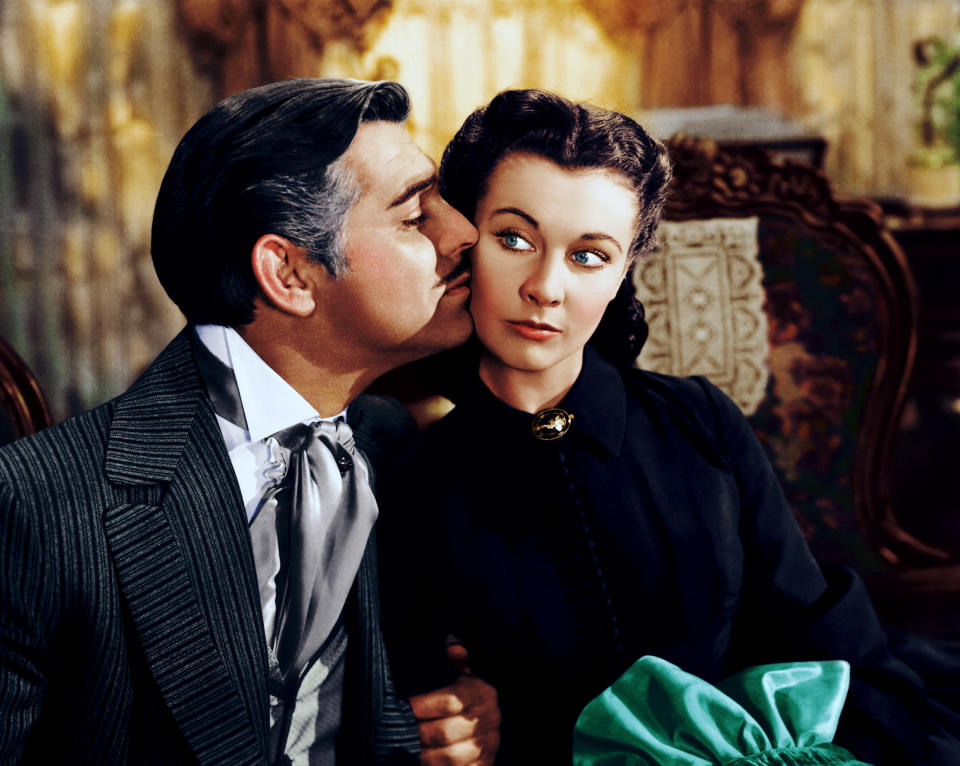 Clark Gable and Vivien Leigh in the 1939 Best Picture winner, <em>Gone With the Wind.</em> (Photo: Courtesy Everett Collection)