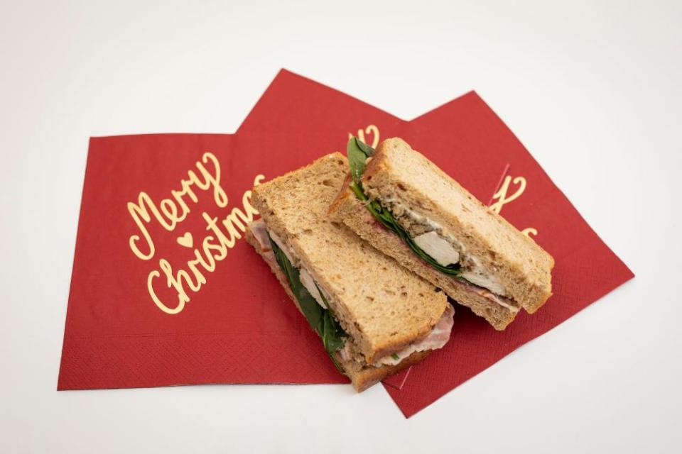 Starbucks Tis the Season turkey sandwich.