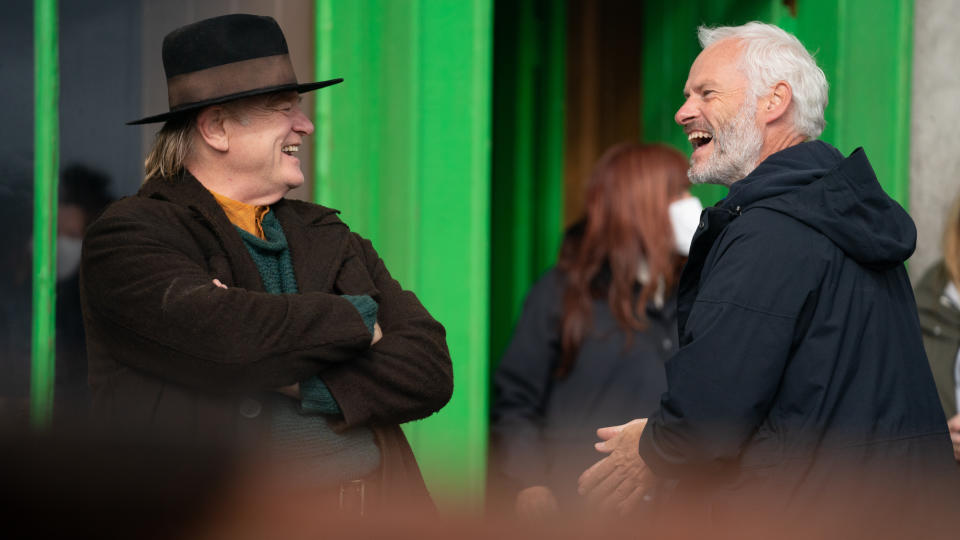 Brendan Gleeson and Martin McDonagh on set of “The Banshees of Inisherin” - Credit: Jonathan Hession / courtesy of Searchlight Pictures