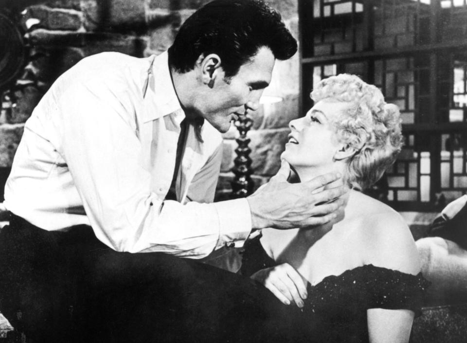 <p>Jack Palance and Shelley Winters in ‘The Big Knife’ (1955)</p>Rex