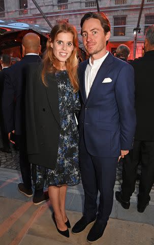 <p>Dave Benett/Getty </p> Princess Beatrice and Edoardo Mapelli Mozzi attend the inauguration of The OWO on Sept. 26