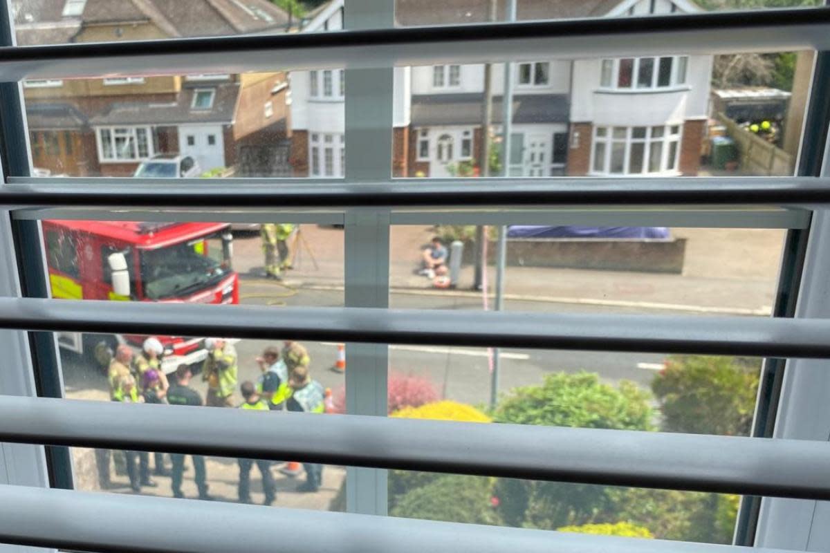 Police, fire and the ambulance service were called to the chemical spill this afternoon. <i>(Image: Supplied)</i>