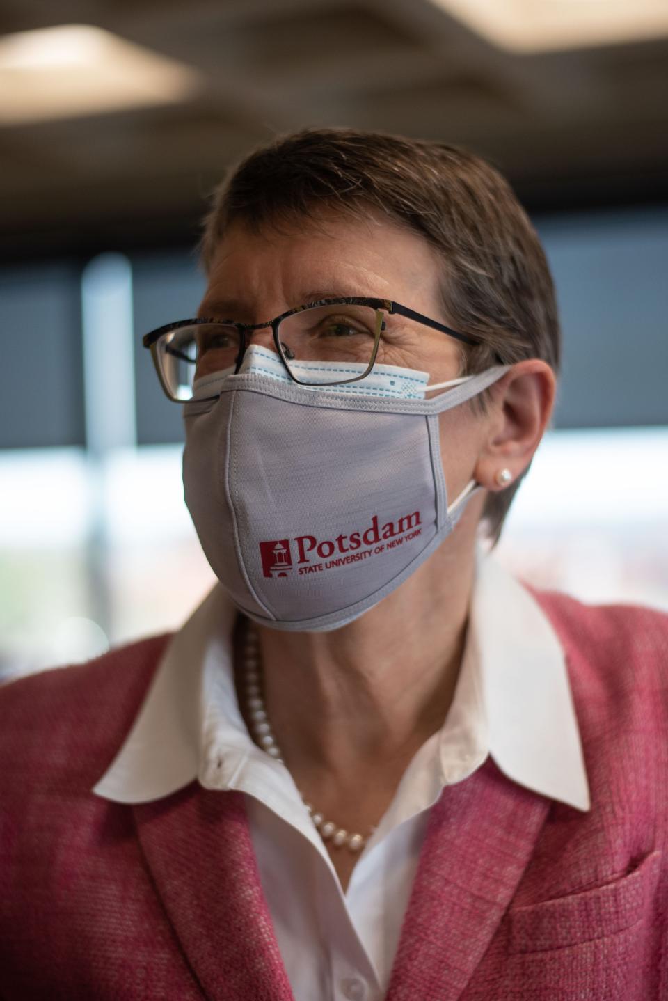 Kristin Esterberg, President SUNY Potsdam in St. Lawrence County, in her office on Thursday, March 11, 2021.