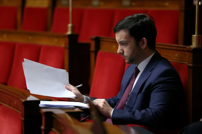 Le député RN Jean-Philippe Tanguy à l'Assemblée nationale, le 5 février 2024 à Paris (Thomas SAMSON)