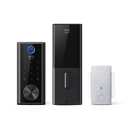 eufy Security Smart Lock Touch, Remotely Control with Wi-Fi Bridge, Fingerprint Keyless Entry D…