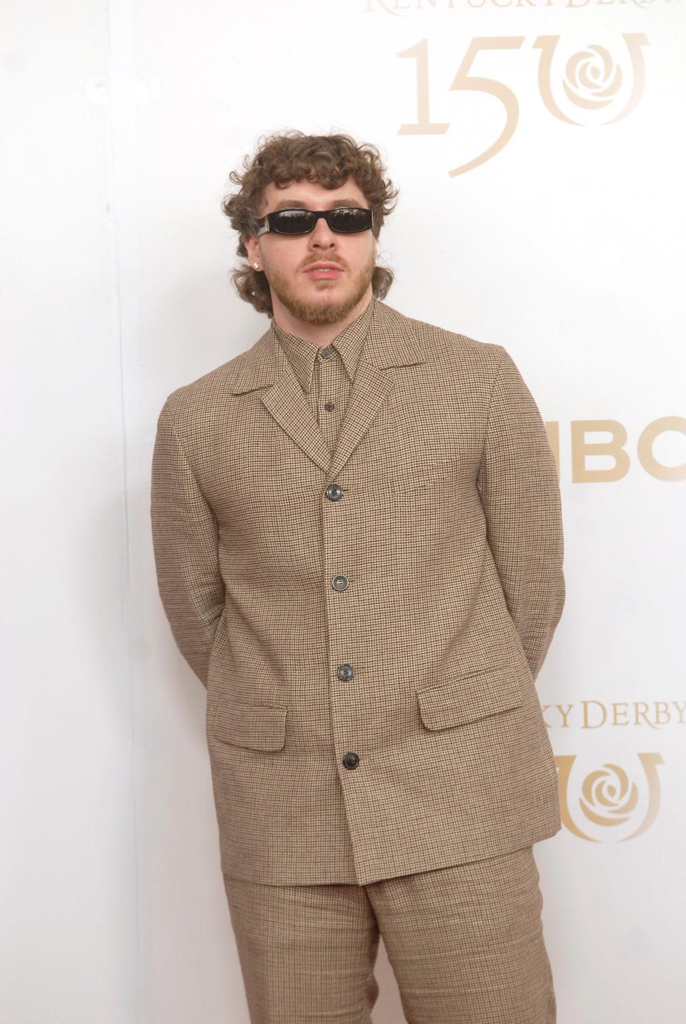 Rapper Jack Harlow poses on the 150th Kentucky Derby red carpet Saturday. May 04, 2024