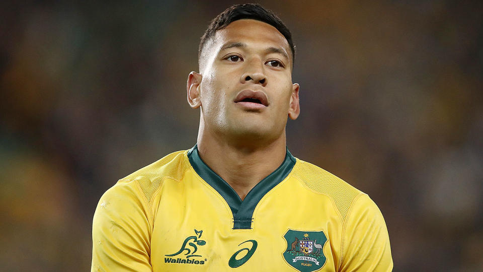 Israel Folau says he is seeking an apology from Rugby Australia. Pic: Getty