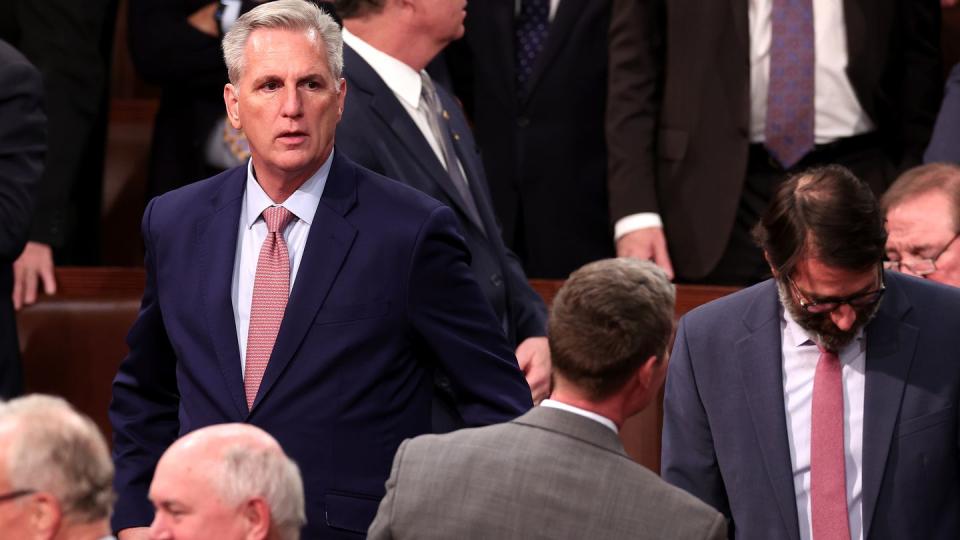 Rep. Kevin McCarthy, R-Calif, arrives for an address by Ukraine's president at the U.S. Capitol on Dec. 21, 2022. (Win McNamee/Getty Images)