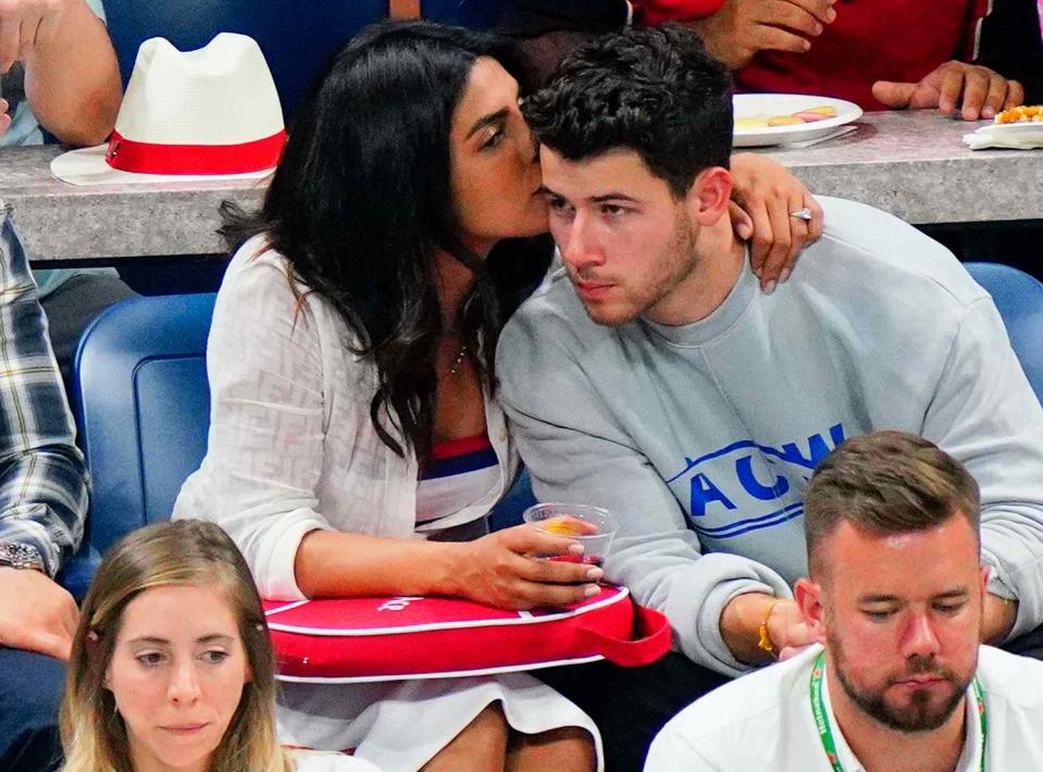 Nick Jonas and Priyanka Chopra at the US Open Tennis Championships