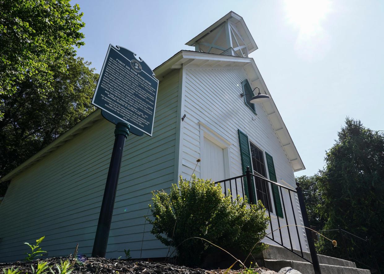 The Pyngyp one-room schoolhouse in Stony Point. 
Tuesday, August 1, 2023.