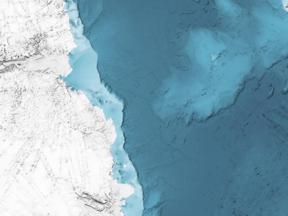 A zoom of the southern ocean map from the The Nippon Foundation-GEBCO Seabed 2030 Project