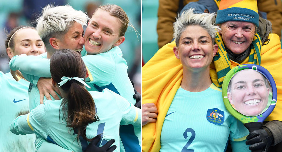 Michelle Heyman scored a crucial goal for the Matildas after making her return to the national side. Pic: Getty