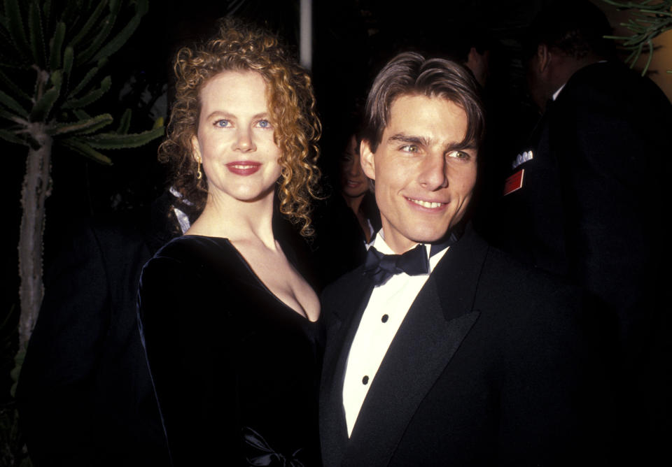 Actress Nicole Kidman and actor Tom Cruise attend the Oscars in 1991