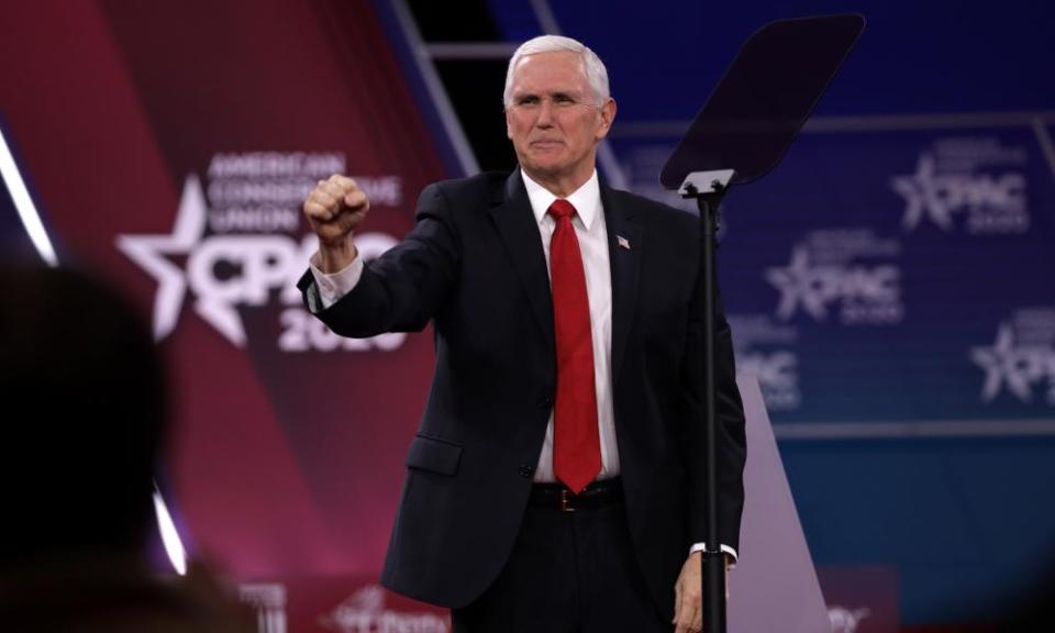 ‘It’s going to take at least four more years to drain that swamp’: Mike Pence at CPAC.