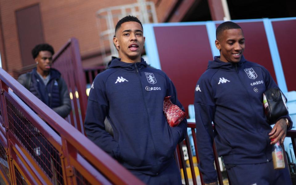 Aston Villa's Jacob Ramsey and Ashley Young before the match - Action Images via Reuters