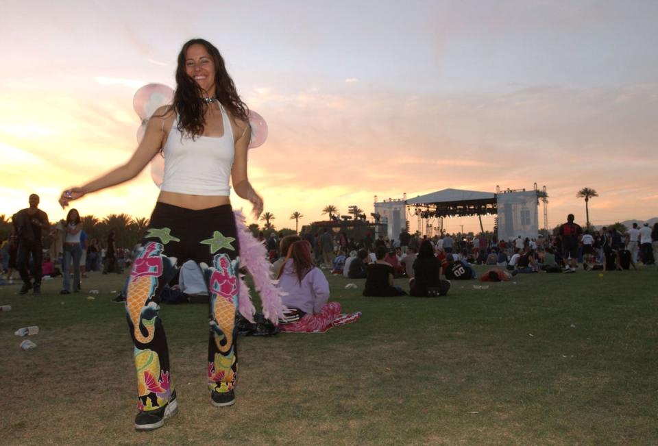 A Coachella festival goer in 2002 (Getty Images)