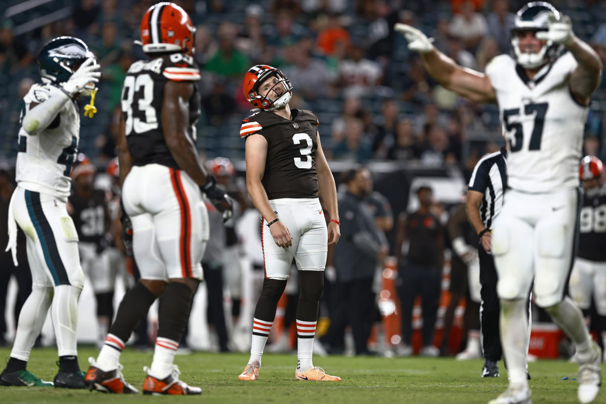 Reports: Browns K Cade York deletes social media post after pre-season game  vs. Eagles