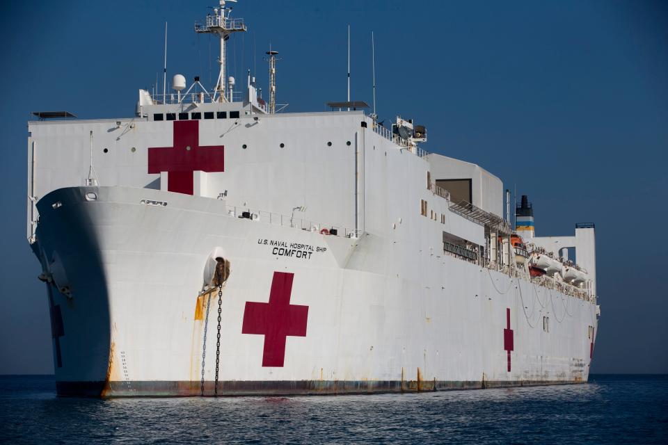 U.S. Navy hospital ship USNS Comfort is heading to New York City to help officials respond to the coronavirus pandemic.