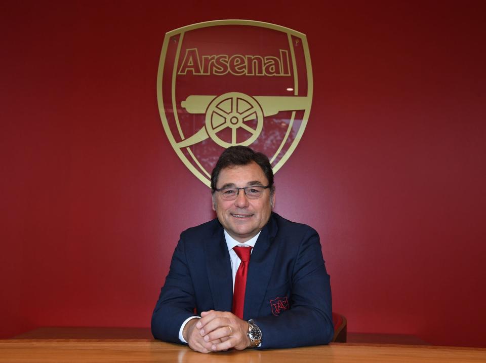 Arsenal's head of football, Raul Sanllehi: Arsenal FC via Getty