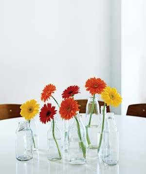 Repeat Milk Bottles as Vases