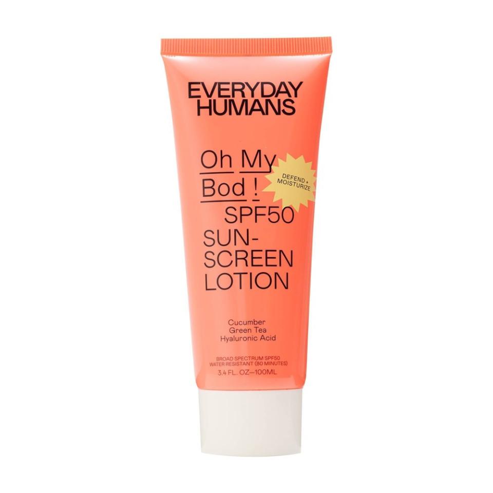 <p><a href="https://go.redirectingat.com?id=74968X1596630&url=https%3A%2F%2Fwww.target.com%2Fp%2Feveryday-humans-oh-my-bod-body-sunscreen-spf-50-3-4-fl-oz%2F-%2FA-82039918&sref=https%3A%2F%2Fwww.goodhousekeeping.com%2Fbeauty%2Fanti-aging%2Fg1288%2Fbest-sunscreens%2F" rel="nofollow noopener" target="_blank" data-ylk="slk:Shop Now;elm:context_link;itc:0;sec:content-canvas" class="link ">Shop Now</a></p><p>Oh My Bod! SPF 50 Body Sunscreen Lotion</p><p>target.com</p><p>$15.99</p><span class="copyright">Everyday Humans</span>