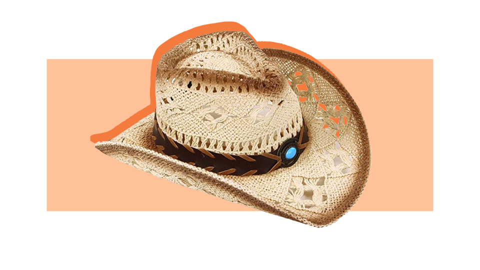 Beach meets boho with this fun straw hat.